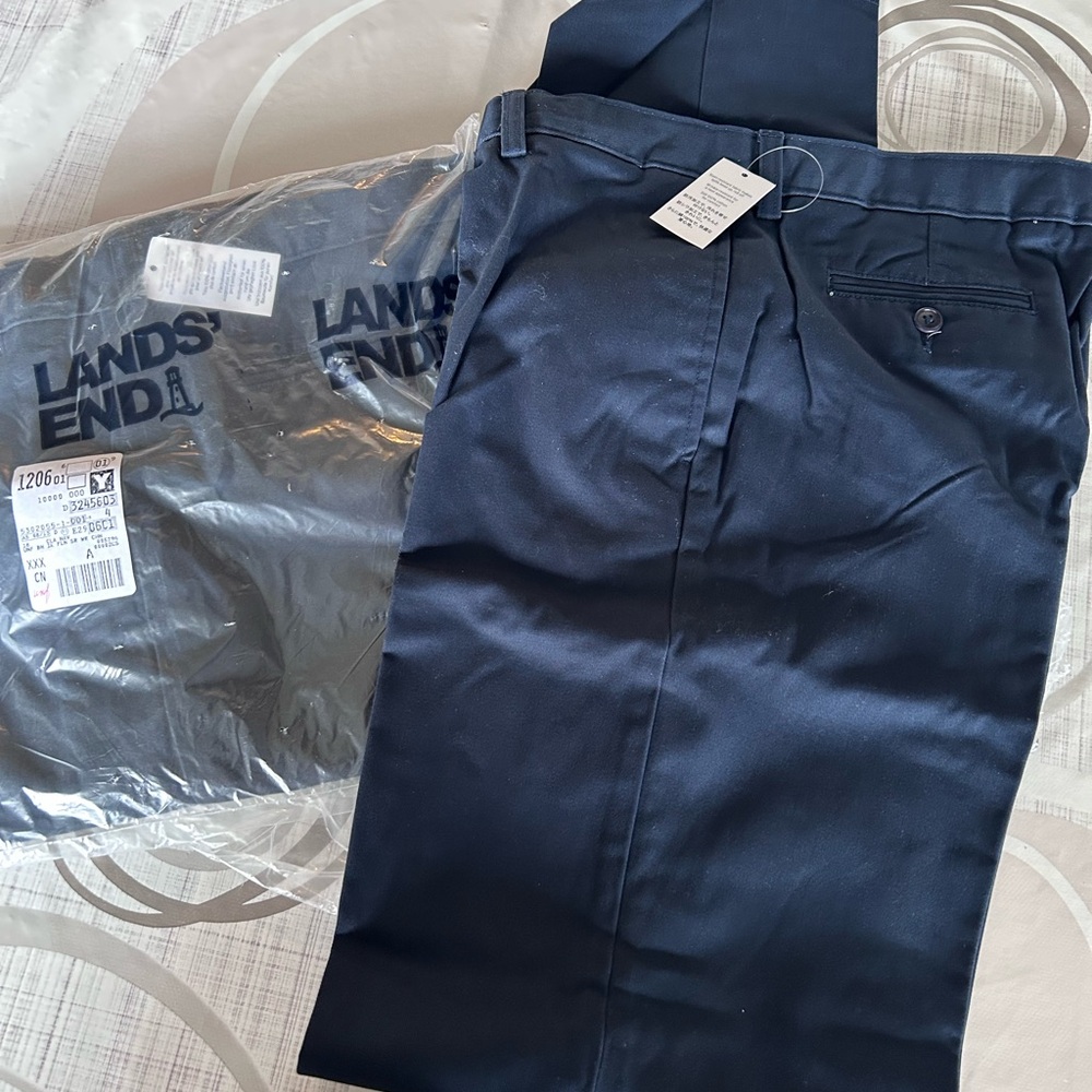 Lands' End Blue Dress Pants Classic Style